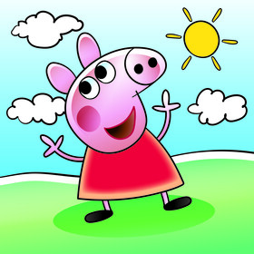 Peppa pig cartoon vector