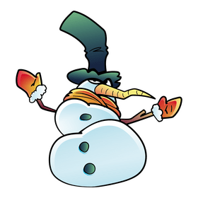 Snowman cartoon clipart