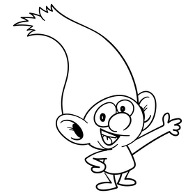 Trolls cartoon drawing black and white clipart