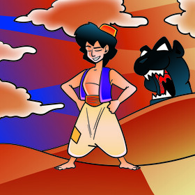 Aladdin cartoon vector