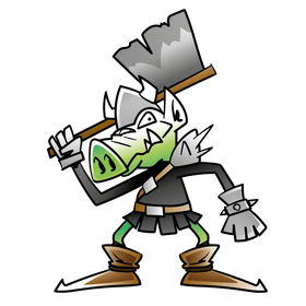 Orc cartoon clipart