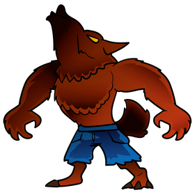 Werewolf cartoon clipart