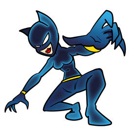 Catwoman cartoon clipart
