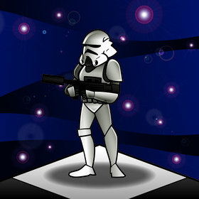Stormtrooper cartoon vector