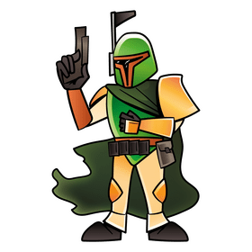 Boba fett cartoon clipart