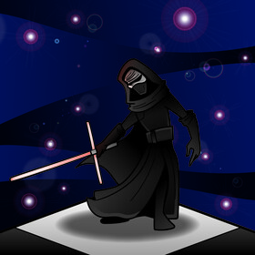 Kylo ren cartoon vector