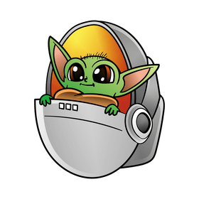 Baby yoda cartoon clipart