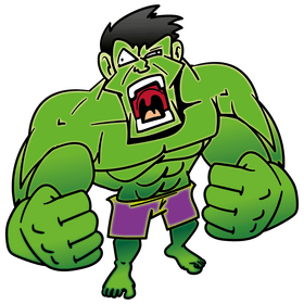 Hulk cartoon clipart