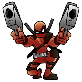 Deadpool cartoon clipart