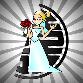 Bride cartoon vector