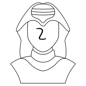 Keffiyeh black and white clipart