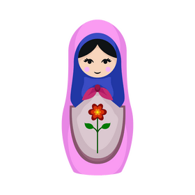 Russian matryoshka doll clipart