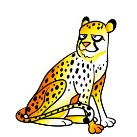 Cheetah cartoon clipart