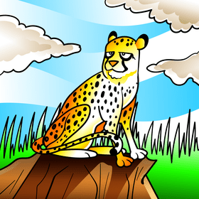 Cheetah cartoon vector