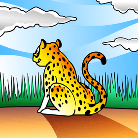 Cheetah cartoon vector