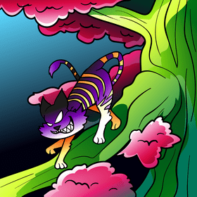 Cheshire Cat cartoon vector