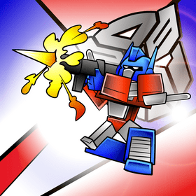 Optimus Prime cartoon vector