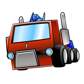 Optimus Prime cartoon clipart