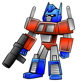 Optimus Prime cartoon clipart