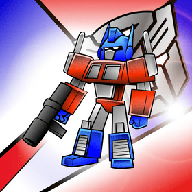 Optimus Prime cartoon vector
