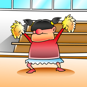Cheerleader cartoon vector
