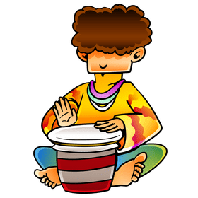 Hippie cartoon clipart