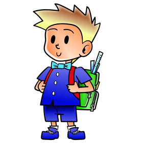 School kids cartoon clipart