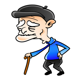 Senior citizen cartoon clipart
