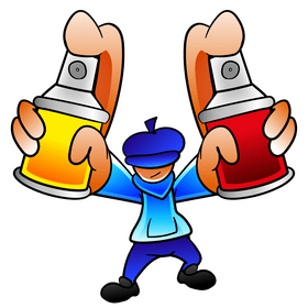 Artist cartoon clipart