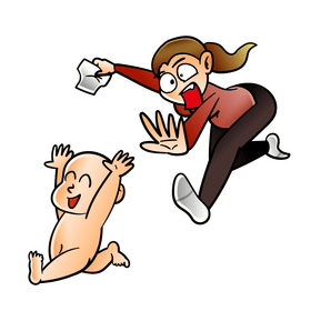 Babysitter cartoon clipart