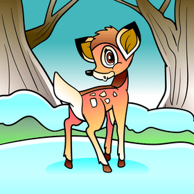 Bambi cartoon vector