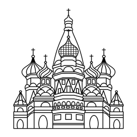 St Stephen Cathedral black and white clipart free download