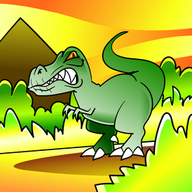 Tyrannosaurus cartoon vector