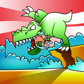 Tyrannosaurus cartoon vector