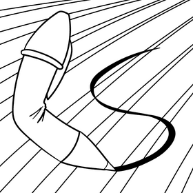 Writer cartoon drawing black and white vector