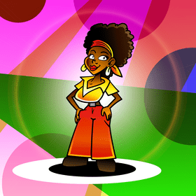 African american cartoon vector