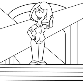 Griffin cartoon drawing black and white vector