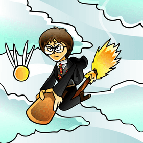 Harry potter cartoon vector