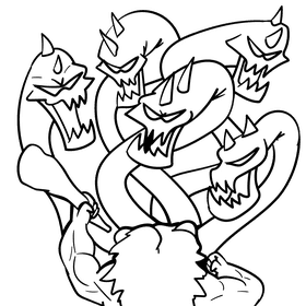 Hercules cartoon drawing black and white clipart