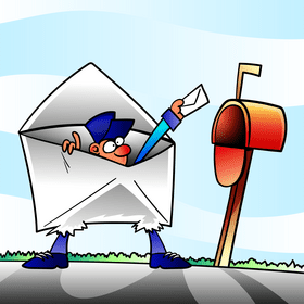 Postman cartoon vector
