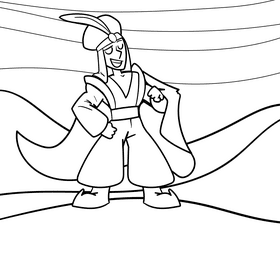 Prince cartoon drawing black and white vector