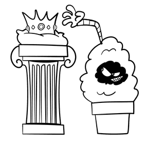 Robber cartoon drawing black and white clipart