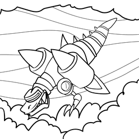 Velociraptor cartoon drawing black and white vector