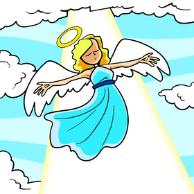 Angel cartoon vector
