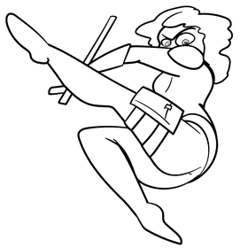 Black widow cartoon drawing black and white clipart