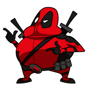 Deadpool cartoon clipart