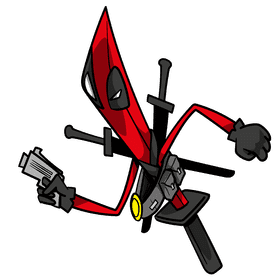 Deadpool cartoon clipart