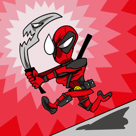 Deadpool cartoon vector