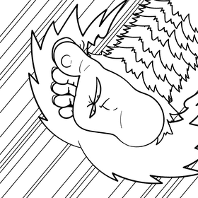 Sasquatch cartoon drawing black and white vector