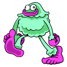 Sasquatch cartoon clipart